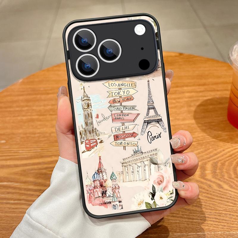 Магнитный чехол для телефона с принтом Голубая гора для iPhone 17 16 Pro 15 14 13 Pro Max 17e Для Magsafe Беспроводная зарядка ТПУ ПК Задняя крышка