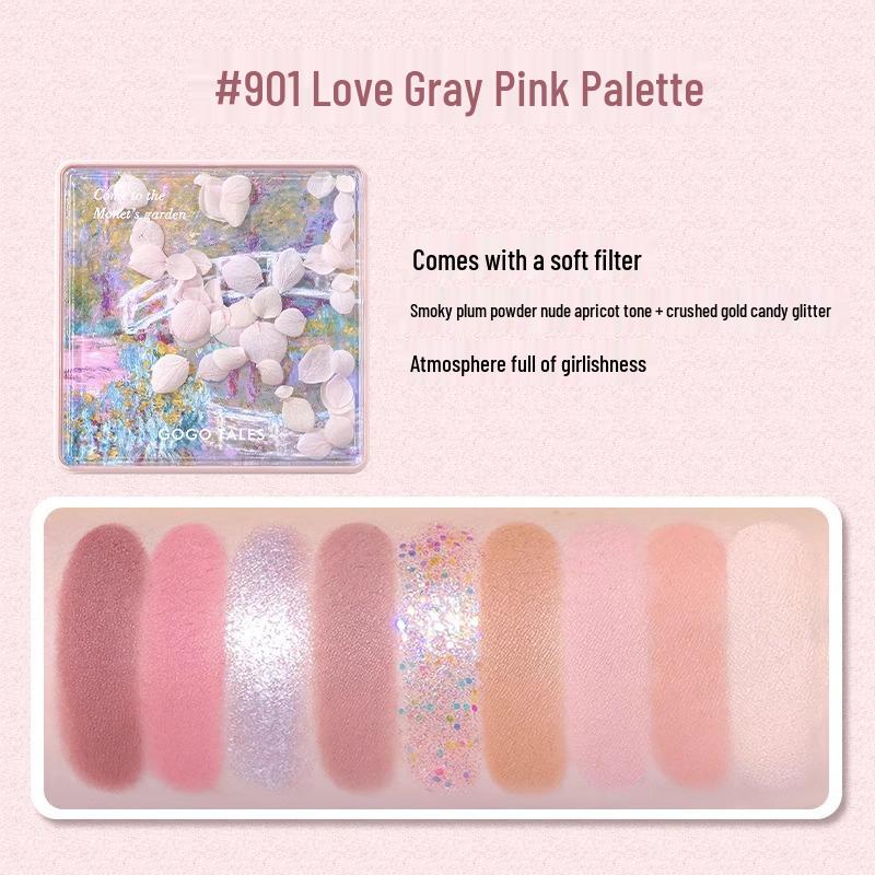 Палетка теней для век GoGoTales GoGo Dance Secret Garden - Летний молочный чай, Землистые тона с матовым, шиммерным и глиттерным финишами