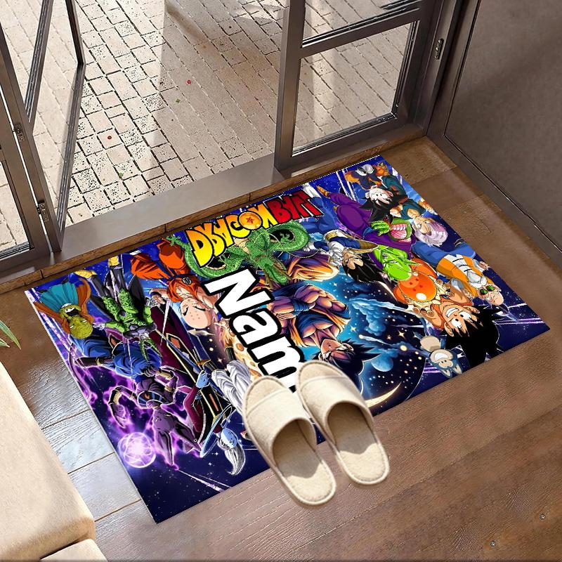 Custom Name Personalized DRAGON BALL Print Carpet, Versatile Home Decor Rug, for Playroom, Apartment, Balcony, Entryway, Hallway Gift