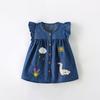 Children's Skirt Summer Dress New Casual Children Round Neck Princess Dress Style Girls Dress