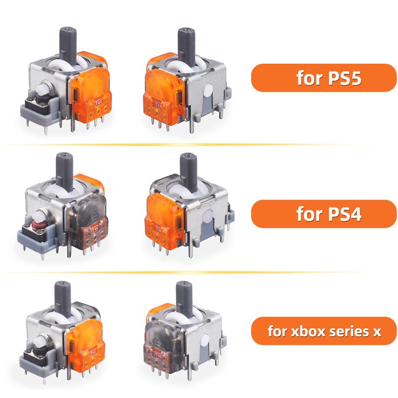 10 шт. Сменные 3D-аналоговые стики с эффектом TMR для контроллера DualSense PS5 PS4, для Xbox Series X/S, запчасти для ремонта