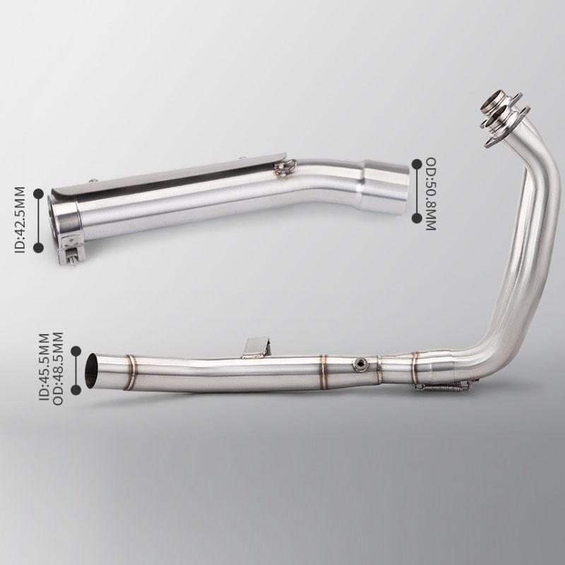 Для Yamaha Tenere 700 2019-2025 Мотоциклетный выпускной коллектор с тепловым щитком Приемная труба Slip-On Escape Moto