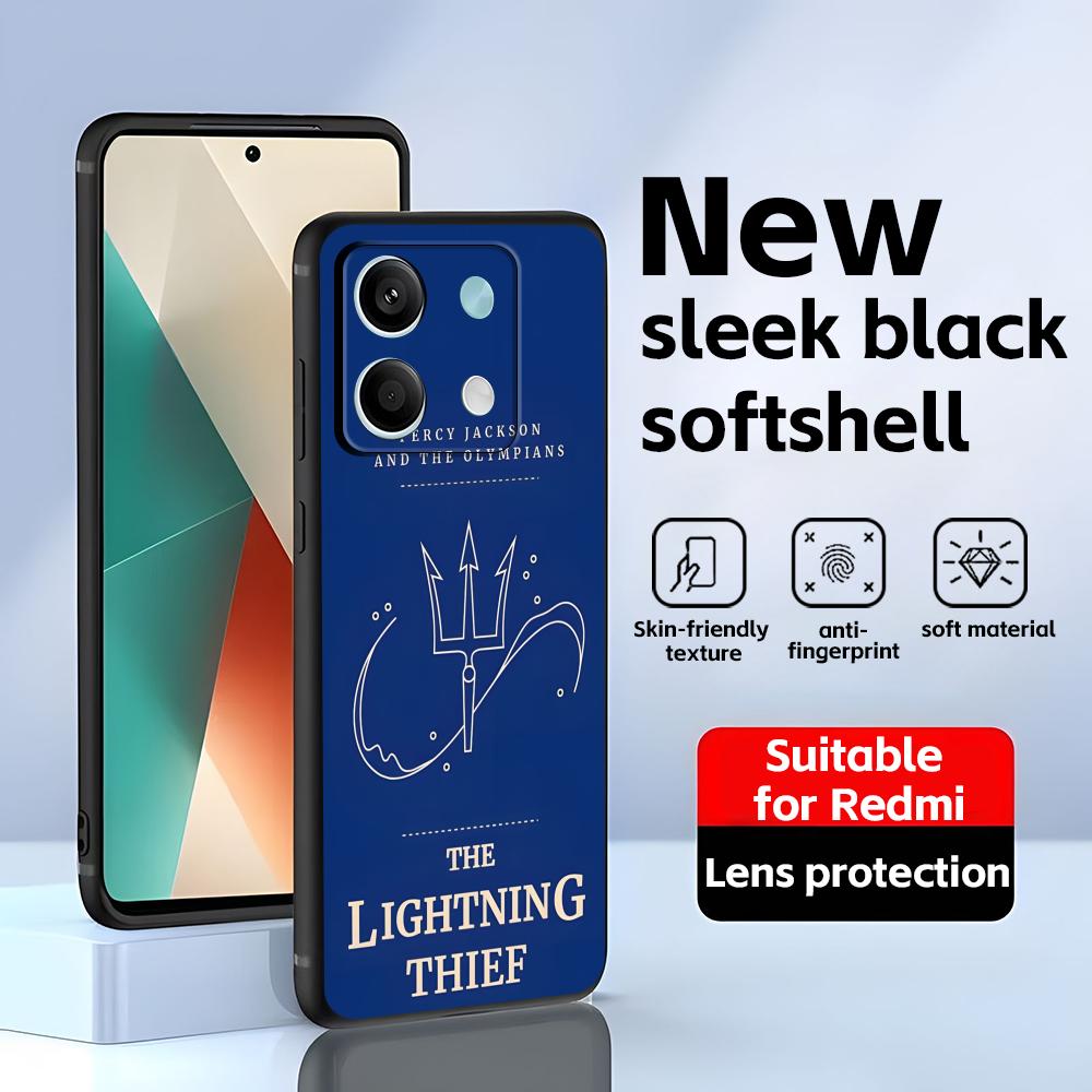 Классические фильмы Перси Джексон Чехол для телефона Для Redmi Note 14 13 12 11 Pro Plus S 5G 14C A3 Мягкий Черный Чехол для телефона