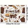 2D Sweet Themed Backdrop, Cute S'mores & Chocolate Print Party Banner