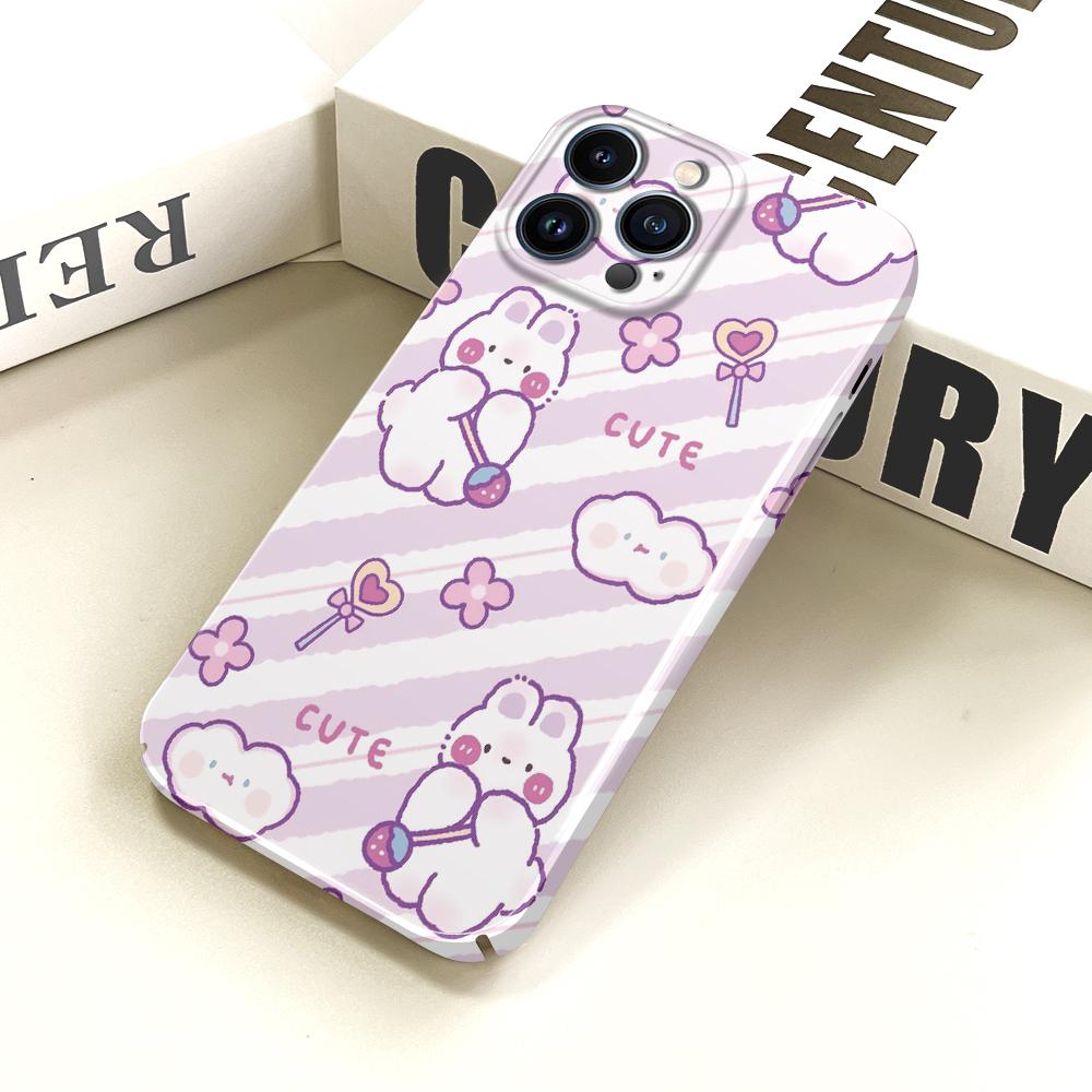 Универсальный чехол для телефона с пленкой и мультяшным модным дизайном, твердый чехол с полным покрытием, защитный чехол для камеры для iPhone, Samsung, Xiaomi, Poco, Redmi, Huawei, Honor