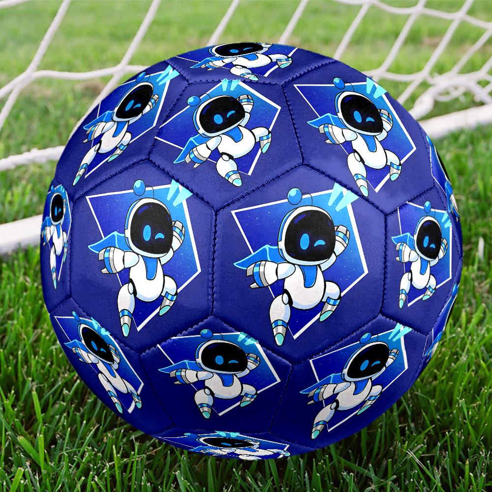 Space Adventure Astro Bot Size 5 Soccer Balls, High-Quality, Anti-Slip, Protective Football, a Unique Gift Suitable for Birthdays, Christmas