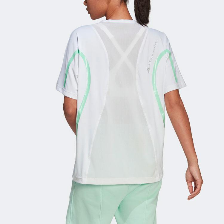 Adidas Круглый вырез дышащая тренировочная футболка с коротким рукавом женские топы белые HB6081