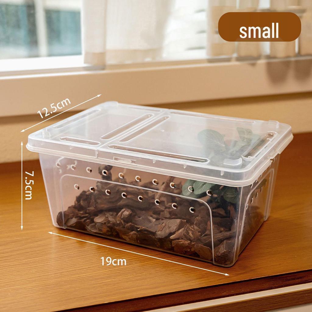 Прозрачный ручной бокс для разведения питомцев - Большой, Средний и Маленький размеры для Черепах, Золотых рыбок или Хомяков.