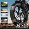 ONESPORT OT08 pro Electric Bike 48V 36AH Dual Battery System up to 40 Km/h Speed 20 Inch Fat Tire with Hydraulic Brakes And App Control