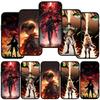 Чехол для телефона Samsung Galaxy S25 S24 S23 iPhone 16 15 Xiaomi Redmi Note 14 13 12 16E X 11 Pro OPPO Moto Huawei Levi Attack On Titan Eren Jaeger Cover