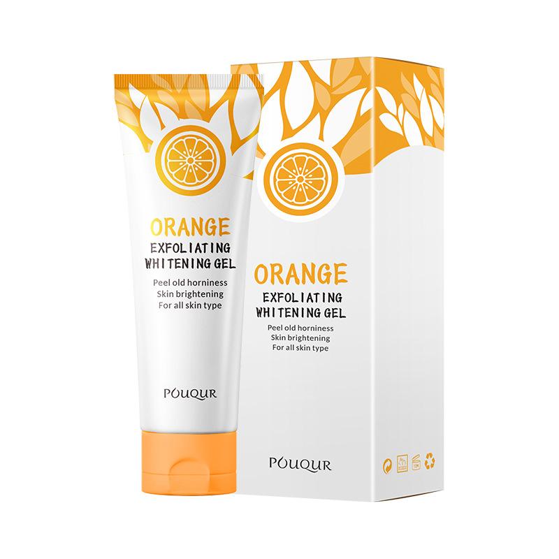 Orange Moisturizing Exfoliating Gel Face Body Scrub Deep Cleansing Dead Skin Remover Peeling Gel