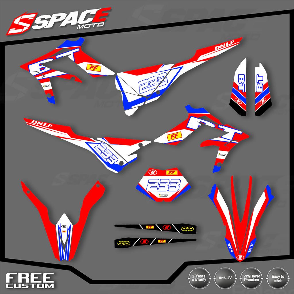 SPACE Индивидуальная графика для мотоцикла Фон Наклейка для Beta 250 300 Xtrainer 2015 2016 2017 2018 2019 Наборы наклеек для эндуро 01