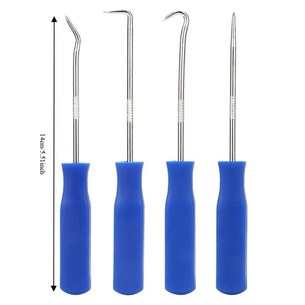 4PCS Stainless Steel Car Pick Hook Set ABS Handle Oil Seal Puller  Maintenance Technician