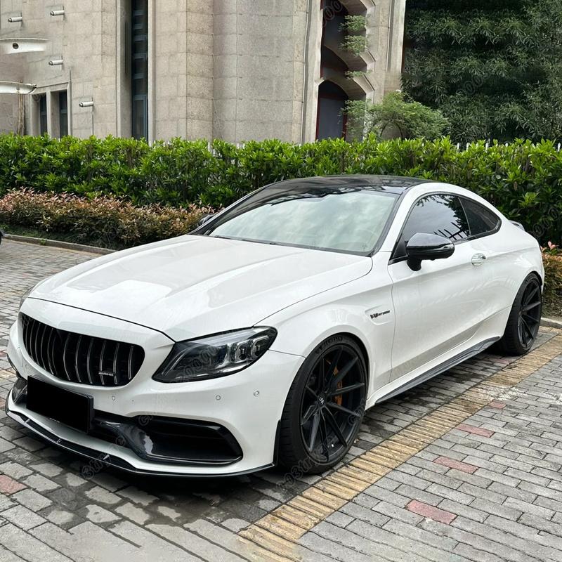 For Mercedes Benz C-Class C205 W205 A205 2015 2016 2017 2018 Automotive Front Bumper Spoiler Lip Divert Body Modification Kit