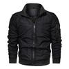 Men's Military Bomber Jackets Casual Solid Zipper Pilot Jacket Stand Collar Coat