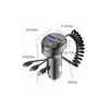 1pc Universal Car 3.1A 55W Quick Charge Auto Three Wire Charger Car Voltage Display Fast Charging Charger Car Accessories