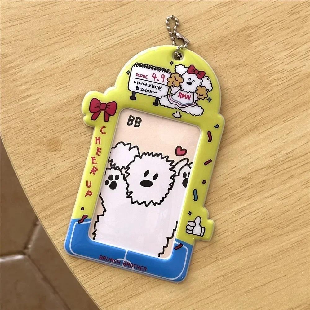 Держатель для фотокарт в форме милого животного из мультфильма, сумка-клипса для хранения фотографий идола, кулон для защитного чехла для карточек на питание в автобусе кампуса