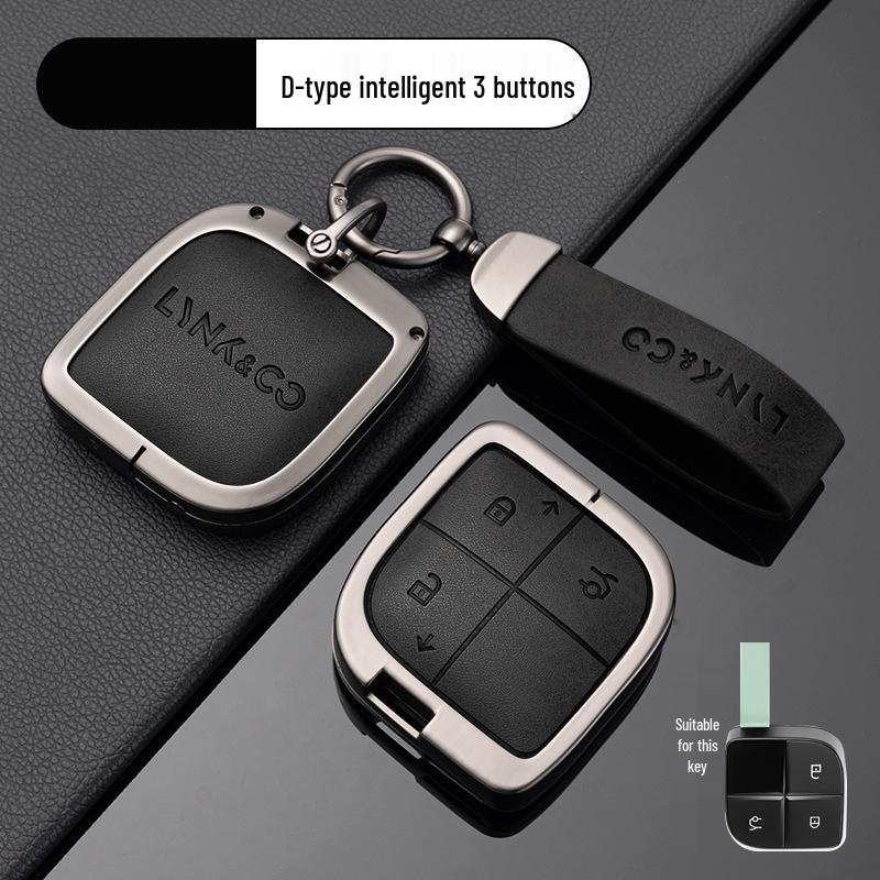 Ключница из цинкового сплава для моделей Lynk & Co - Подходит для Z20, Z10, Co 900 - Премиальный металлический держатель для смарт-карты
