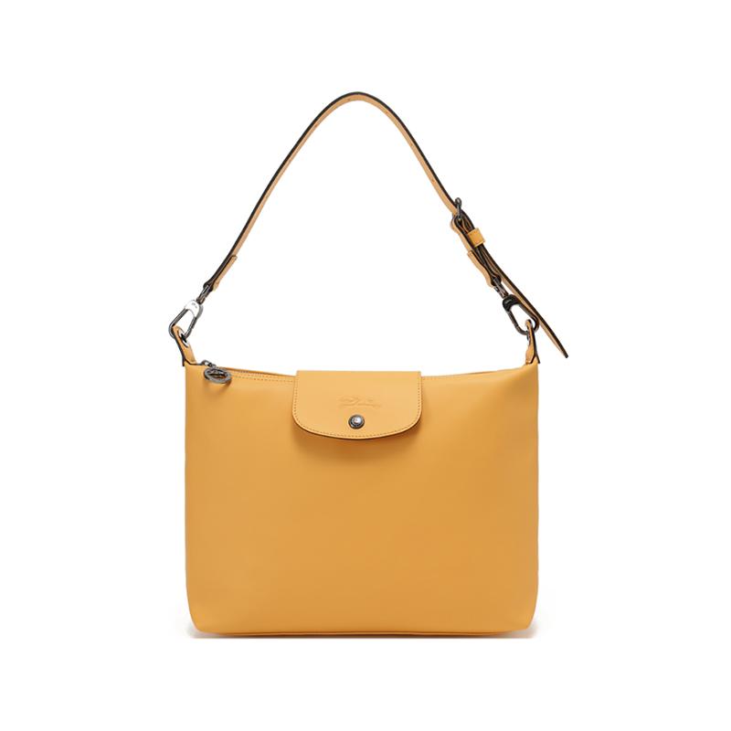 Longchamp Le Pliage Xtra Zipper Closure Leather Underarm Bag Small Square Hobo Shoulder Bag Large Women bags Almond-Yellow 10189987222
