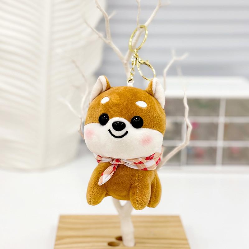 Cute Plush Otter Keychain Charm Fluffy Animal Bag Pendant Perfect For Gifts