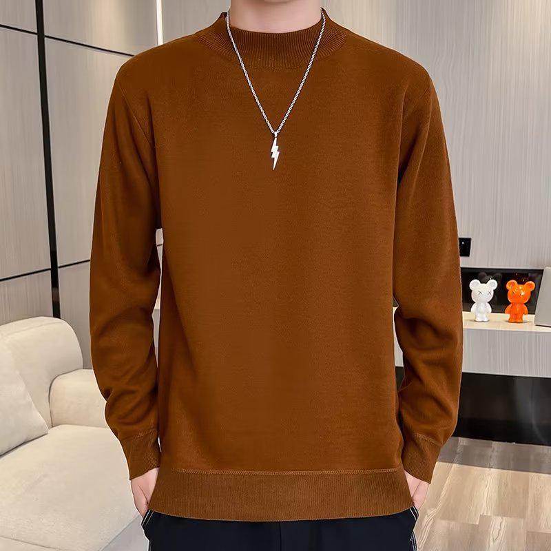 2023 Осень/Зима Водолазка в корейском стиле Трендовый трикотажный пуловер свитер с полувысоким воротом