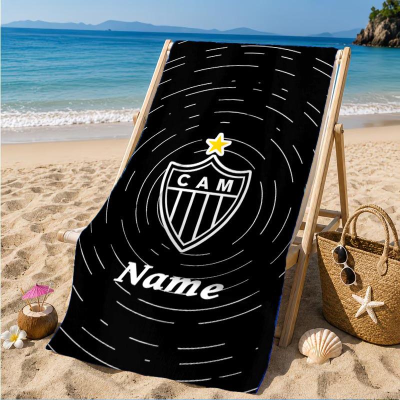 Custom Name Beach Towel Cam Abstract Artwork Microfiber Beach Towel, Lightweight for Summer Travel, Swimming Pool Fan Birthday Gift