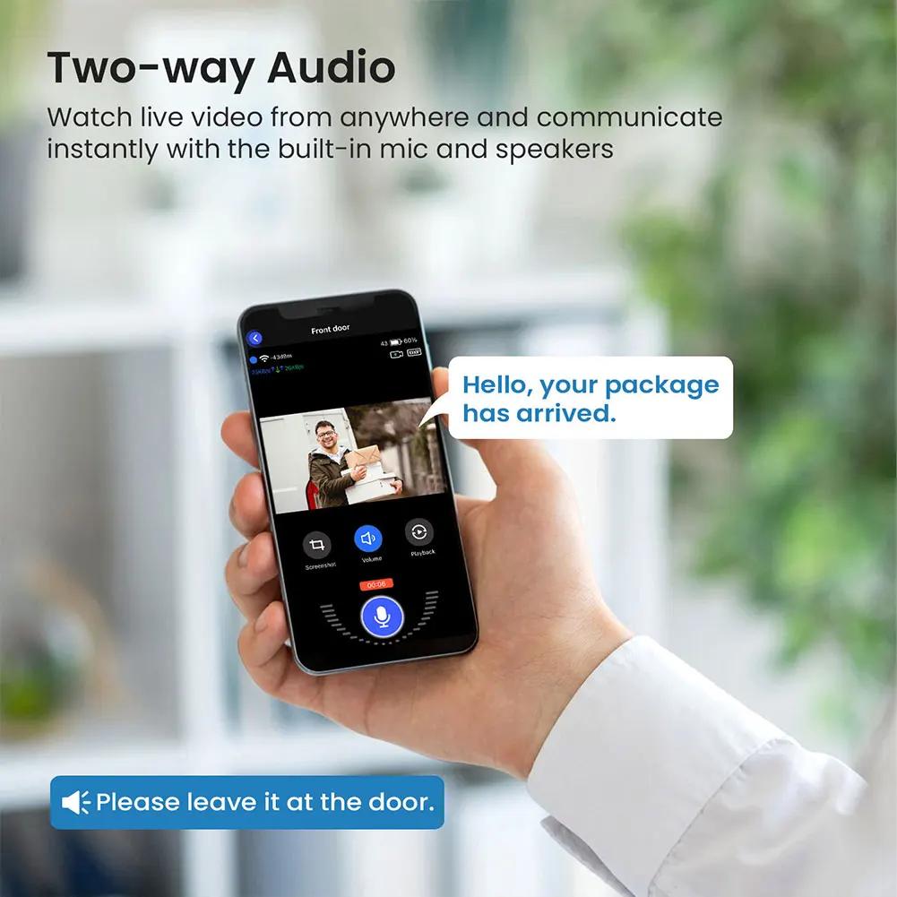 1080P Video Doorbell Camera 2-Way Audio Wireless Doorbell WIFI HD Camera Motion Detection for Home Security Outdoor Door Bell