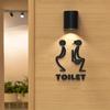 Chic Acrylic Bathroom Sign - 3D Toilet Door Indicator for Restaurants, Cafes, and Malls - Men and Women Bathroom Sign