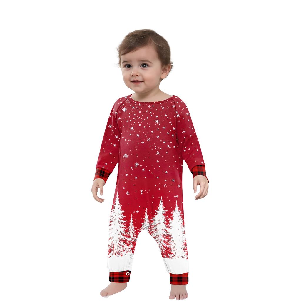 Комплект из топа и брюк с рождественскими принтами для всей семьи Одинаковые комплекты для всей семьи