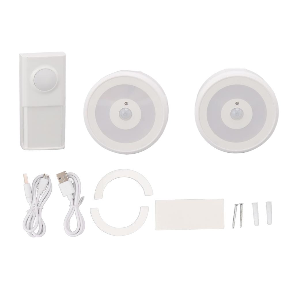 Waterproof Wireless Doorbell with 58 Pieces of Music Human Body Induction Light USB Powered Smart