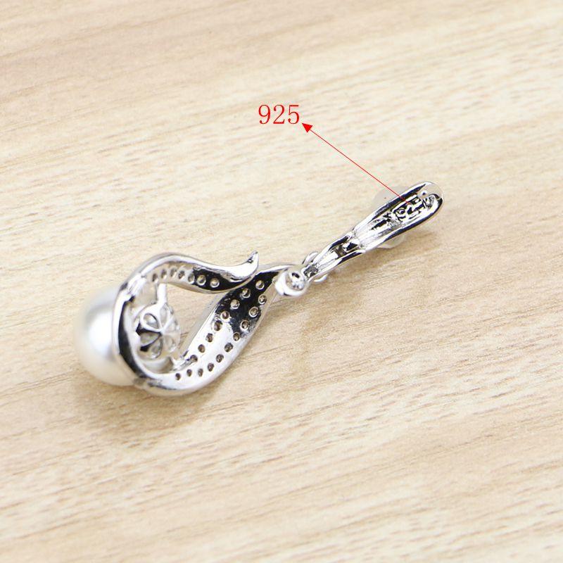 925 Sterling Silver Jewelry Earring Freshwater Pearls White Cz Beads Drop Dangle Earrings For Women Free Gifts Box