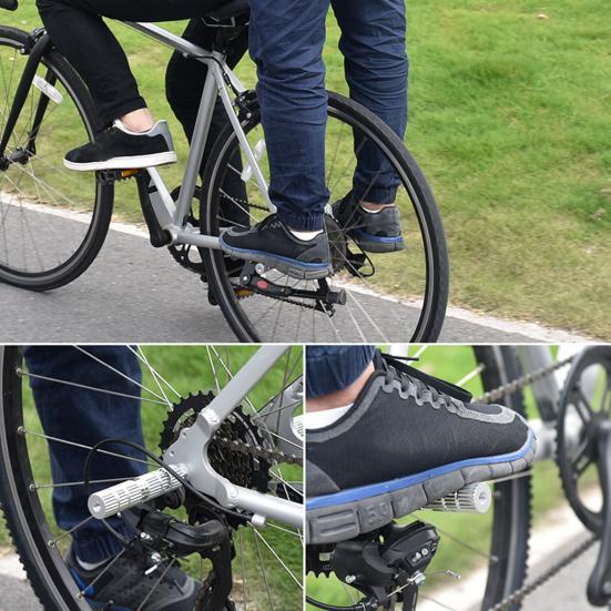 1 пара Нескользящие канавки Высокая несущая способность Высокая твердость Велосипедные задние педали Алюминиевая опора для ног