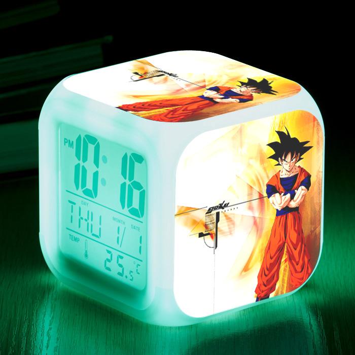 Аниме Dragon Ball Цифровые часы Сон Гоку Гохан Веджета Маджин Буу Броли Бульма Тракс Будильник Фигурка Детские Светящиеся Игрушки Кукла