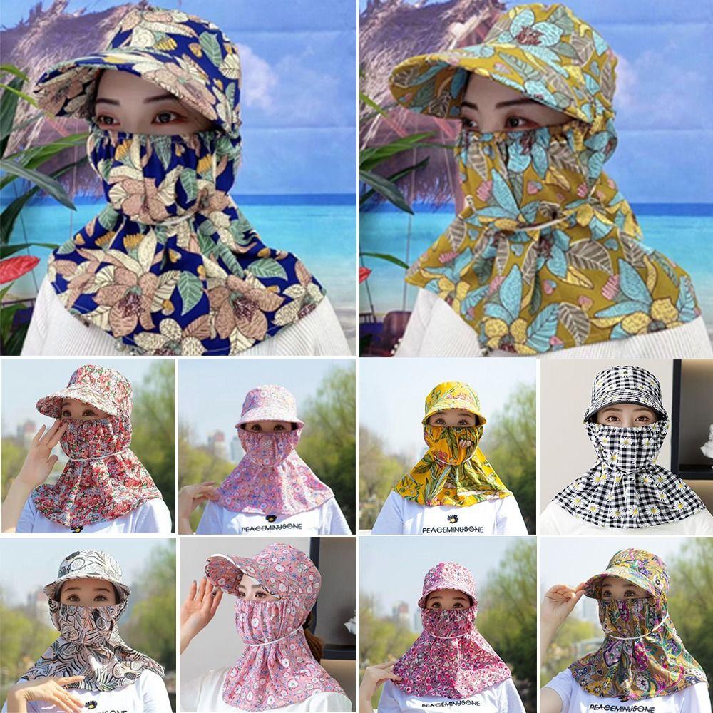 Anti-UV Tea Picking Cap Wide Brim Sunscreen Hat Casual Women's Ponytail Hat Outdoor