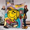 Mr. Men and Little Miss Theme Printed Blanket - Perfect for Couch, Bed, Travel & Outdoor Use | Machine Washable, Cozy & Durable.