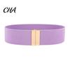 Wide Waist Cinching Band Elastic Belt, Adjustable Stretchy Belt with Metal Slimming Shapewear Square Buckle, Stylish Waistband for Dresses And