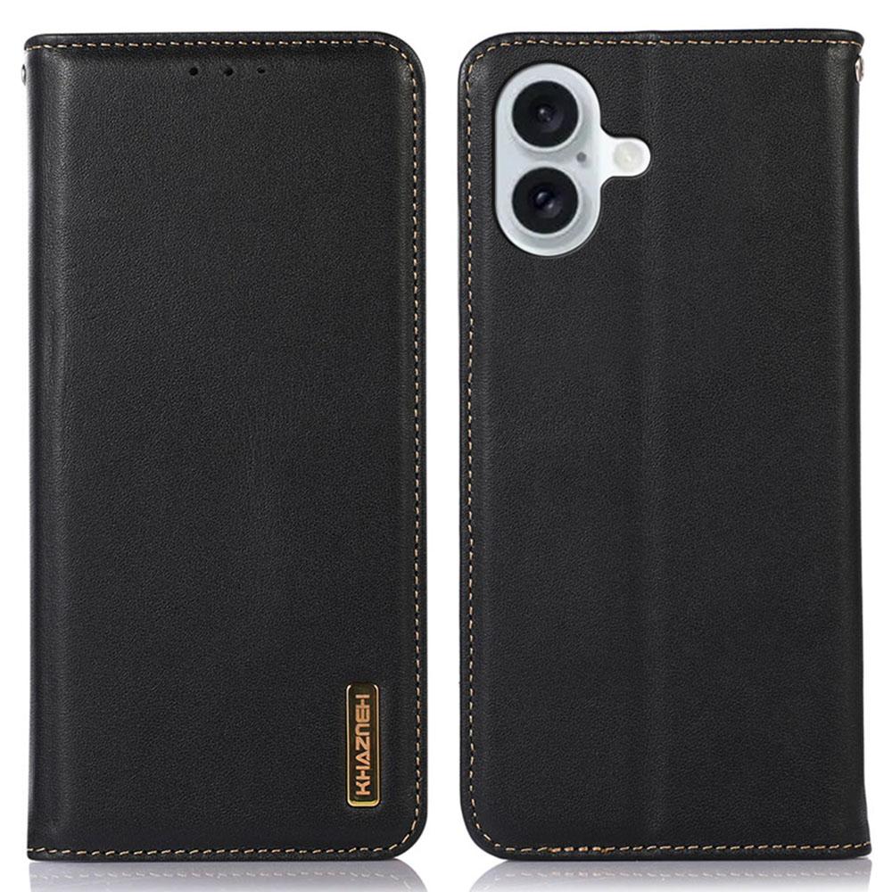 KHAZNEH Чехол-кошелек для iPhone 17 из натуральной коровьей кожи, чехол для телефона с текстурой наппа