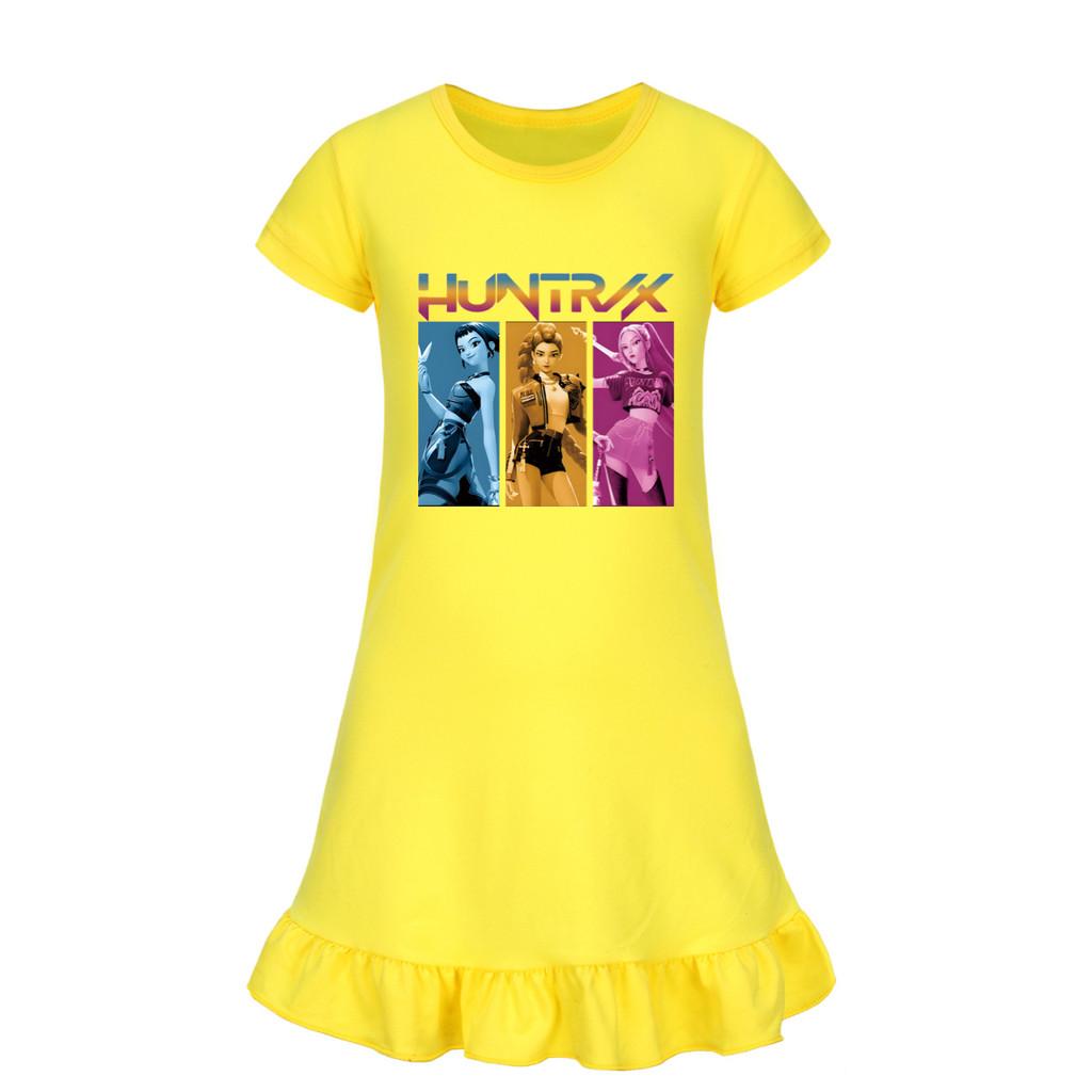 Охотники K-pop Платье для сна Девушка-демон с юбкой с оборками Для детей Для отдыха и сна