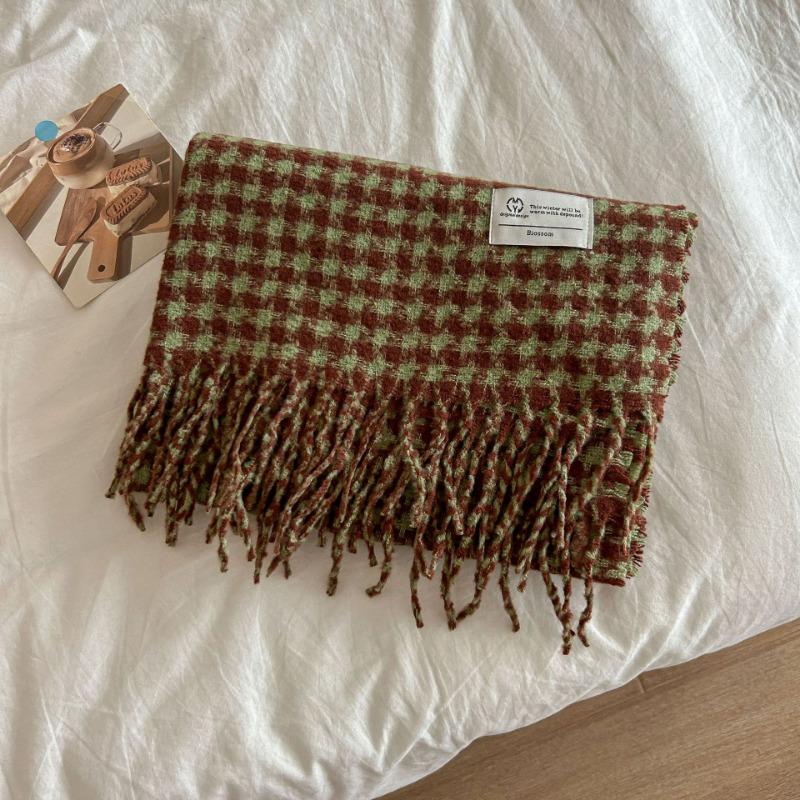 Scarf Women's Autumn and Winter New Imitation Cashmere Warm Scarf Couple Versatile Shawl Medium and Long Scarf