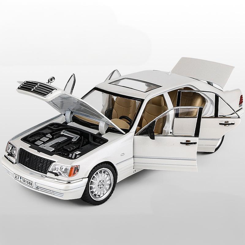 DZECY1 1:24 Mercedes Benz S W140 320SEL luxury cars Alloy Metal Diecast Model Car Sound And Light Pull Back Birthday Present For Child