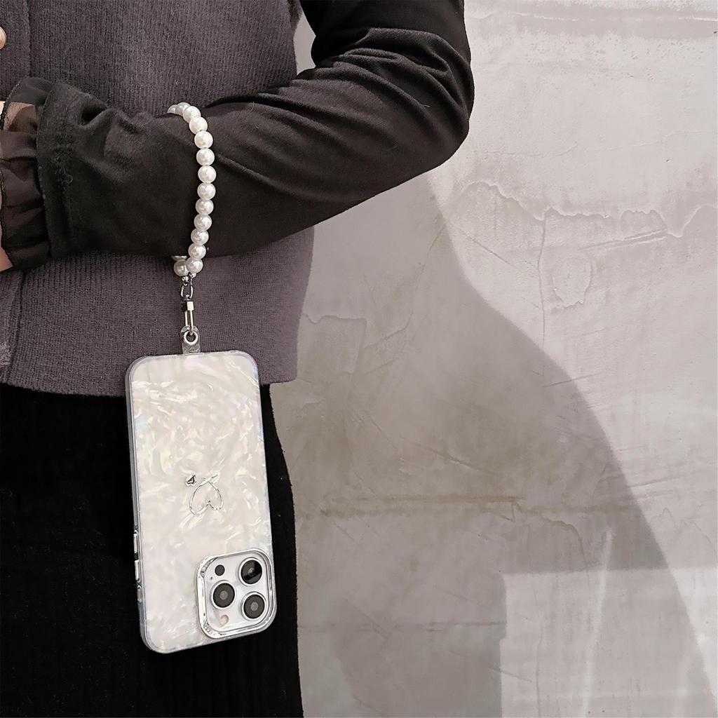Pearl Hand Chain Love Phone Case For IPhone X/XR/XS MAX/11/12/13/14/15/16/Pro/Plus/Pro Max, Perfect Birthday Gift for Famliy, Friends and Partners