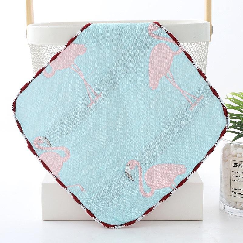 6 Layer Gauze Baby Washcloth 25x25cm Soft Absorbent Jacquard Infant Burp Cloth Thickened Face Towel For Autumn Winter