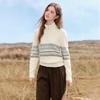 Женский пуловер с жаккардовым узором Fair Isle на молнии до середины
