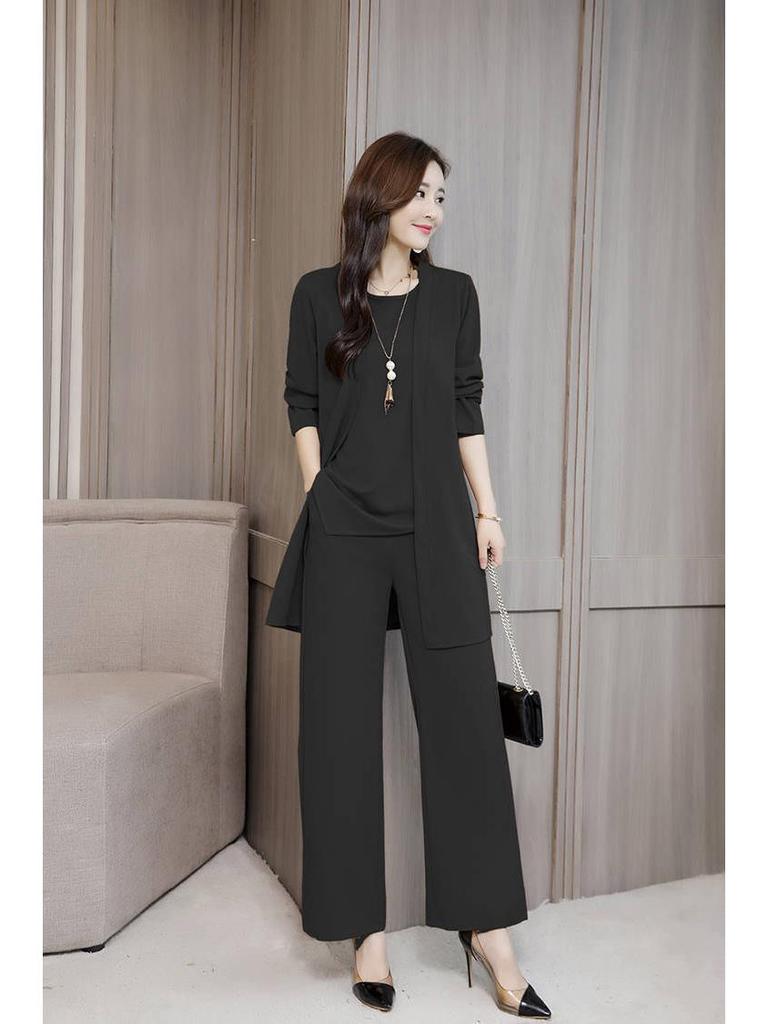 Trendy Plus Size Women's Slimming Three-Piece Set – Spring/Autumn 2025