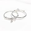 Sterling Silver S999 Foot Silver Children's Bracelet As A Birthday and Full Moon Gift for Babies and Children, with A Bright Face for Two Generations