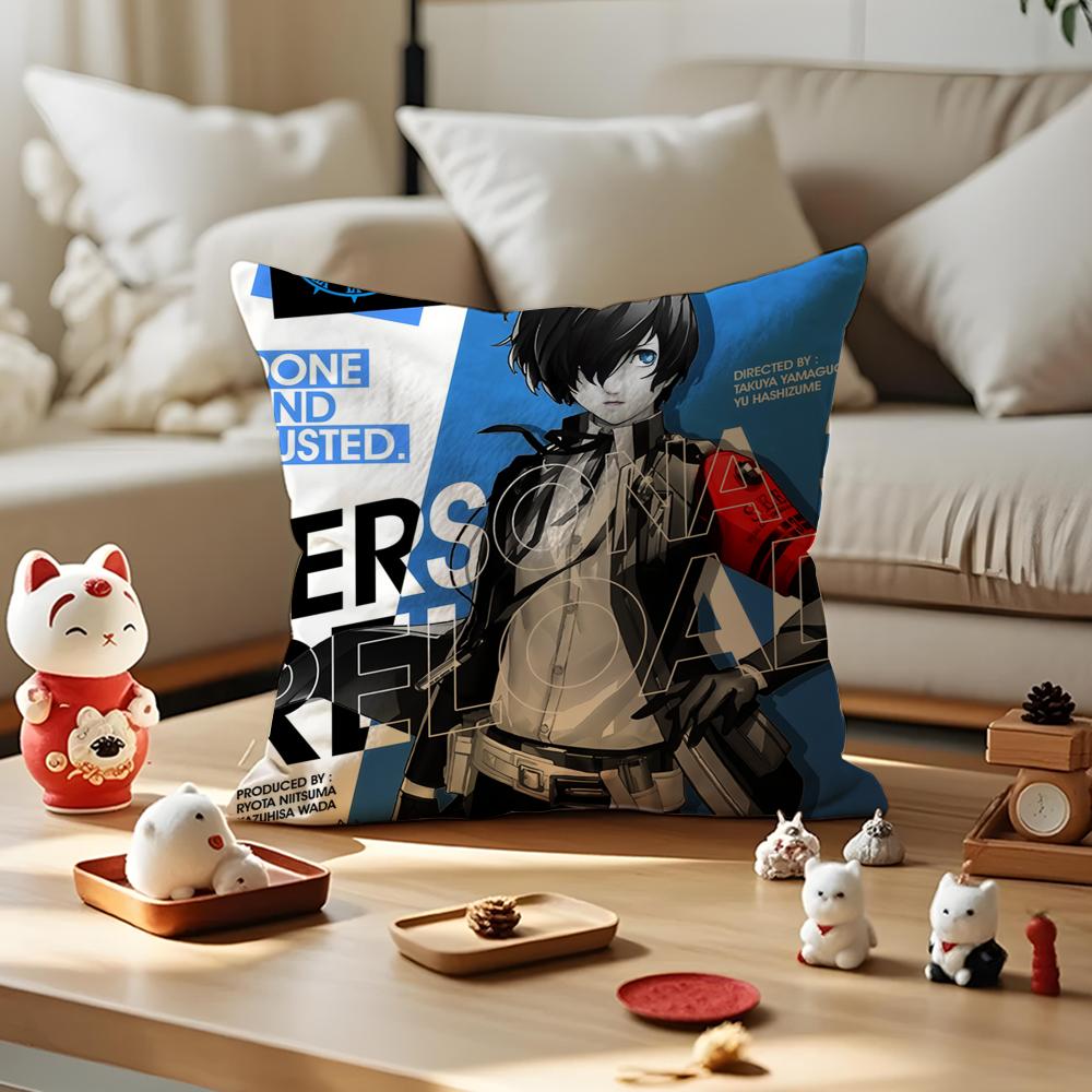 Игровой Крутой P-Persona 3 Reload Наволочка для Подушки Шелковистый Короткий Плюш С Невидимой Молнией Пылезащитная Наволочка для Подушки на Диван Для Домашнего Декора
