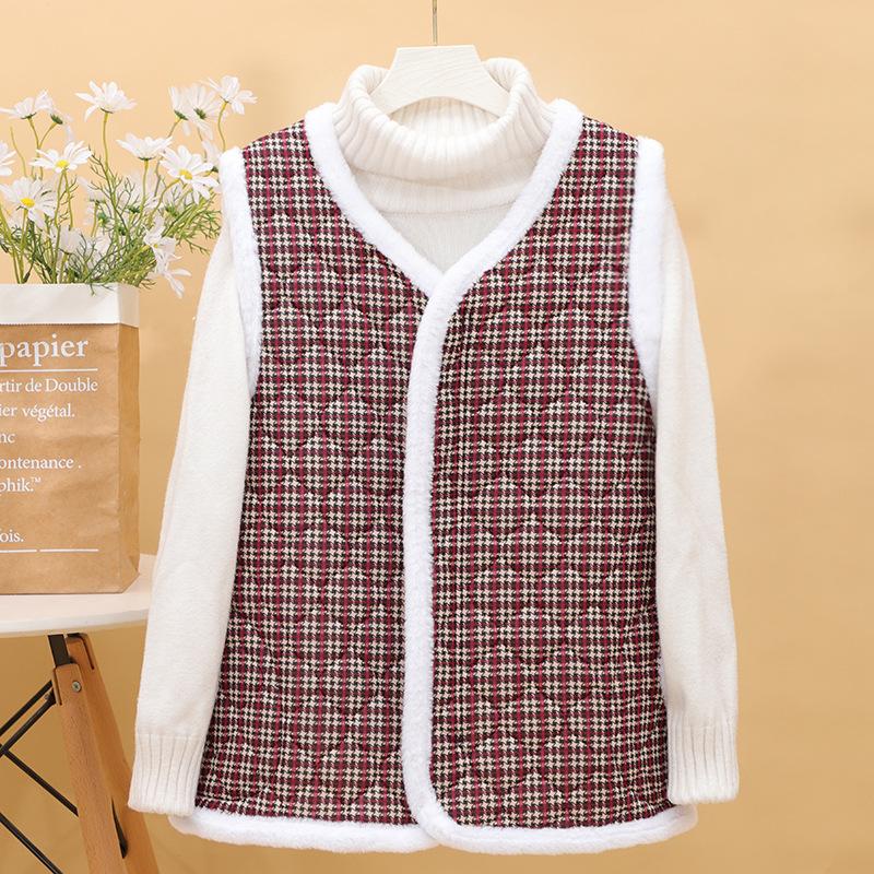 Women's V Neck Sleeveless Vest Slim Fit Casual Floral Print Fleece Lined Waistcoat
