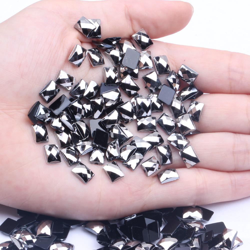 6x8mm Multicolor Flat Globe Rectangular Accessories for DIY Phone Beautification