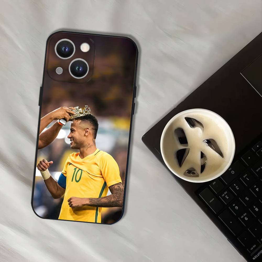 Крутой Футбольный Спортивный Чехол Для Телефона N-Neymar_S Для iPhone 16,15,14,13,12,11,Pro,XS,Max,XR,Plus,E,SE4,Mini Черный Мягкий Чехол