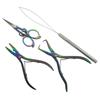 1 Set of Hair Extension Plier Micro Ring Applicator Remover Plier Hair Loop Tool Metal Hair Clip Scissor for Weft Extensions